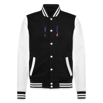 Löwe - College-Sweatjacke - Schwarz/Weiß - Vorne - Nik (191cm) & Marisol (170cm)