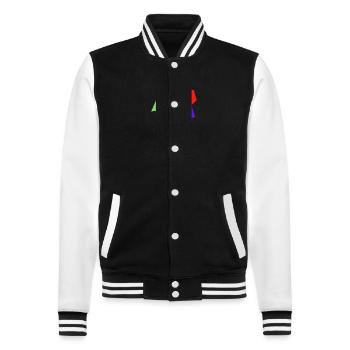 Formes colorées - Veste Teddy - noir/blanc - Devant - Nik (191cm) & Marisol (170cm)