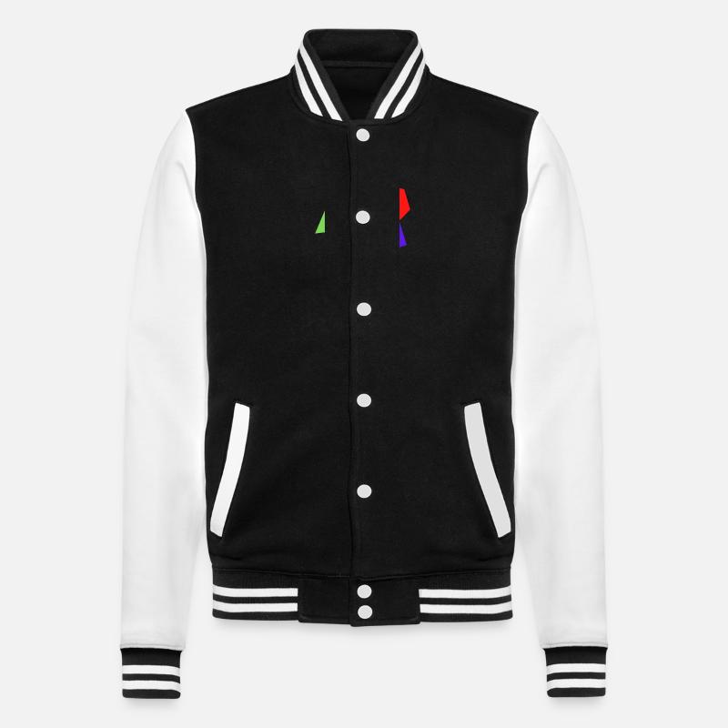 Formen bunt - College-Sweatjacke - Schwarz/Weiß