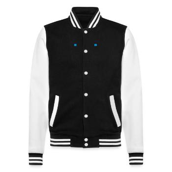 inhale exhale yoga quote - College Sweat Jacket - black/white - Front - Nik (191cm) & Marisol (170cm)