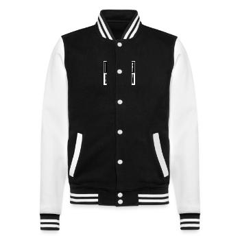 welpe doggie hundehalter haustier cool spaß - College-Sweatjacke - Schwarz/Weiß - Vorne - Nik (191cm) & Marisol (170cm)