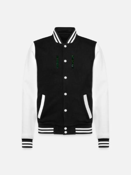 Fleur couchée par le vent - Veste Teddy - noir/blanc