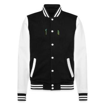 Trollhättan drapeau suédois - Veste Teddy - noir/blanc - Devant - Nik (191cm) & Marisol (170cm)