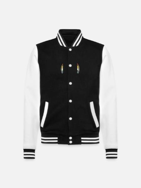 Bagger - College-Sweatjacke - Schwarz/Weiß