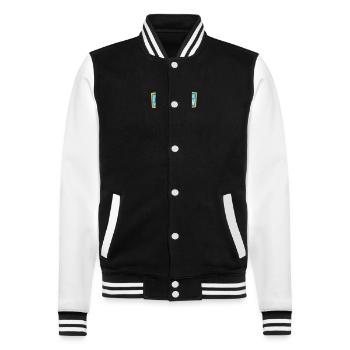 Amusez-vous au travail - Veste Teddy - noir/blanc - Devant - Nik (191cm) & Marisol (170cm)