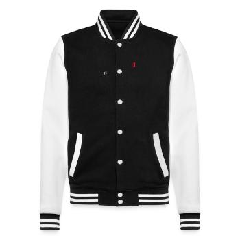Je préfère ne pas - Veste Teddy - noir/blanc - Devant - Nik (191cm) & Marisol (170cm)