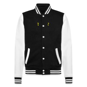 Die heutige gute Laune wird durch Kaffee gesponsert - lustig - College-Sweatjacke - Schwarz/Weiß - Vorne - Nik (191cm) & Marisol (170cm)