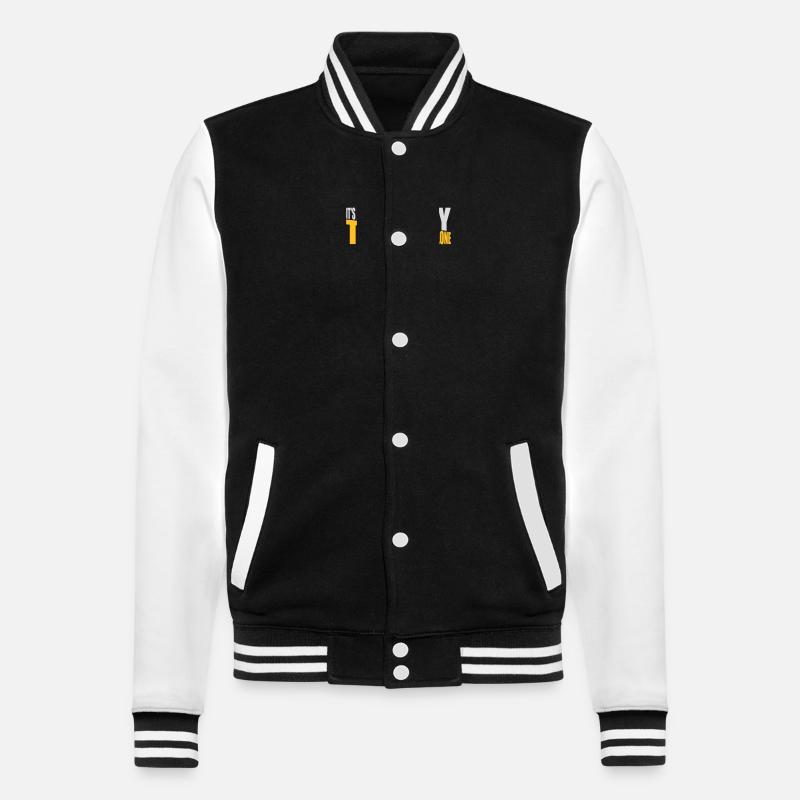 leave me alone day - College Sweat Jacket - black/white
