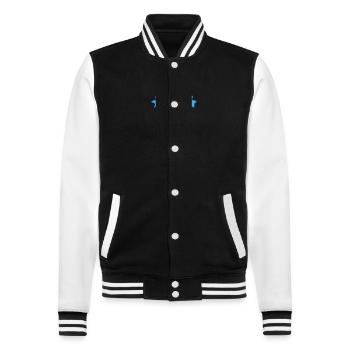 46 Jahre Geburtstag Geschenk Sarkastisch seit 1977 - College-Sweatjacke - Schwarz/Weiß - Vorne - Nik (191cm) & Marisol (170cm)