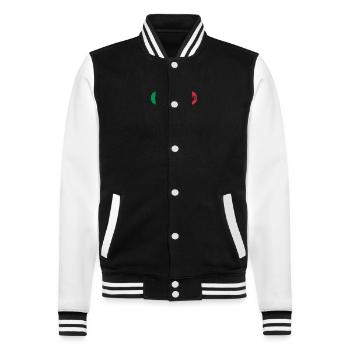 Italienisch Italien Italiener Heimat Spruch - College-Sweatjacke - Schwarz/Weiß - Vorne - Nik (191cm) & Marisol (170cm)