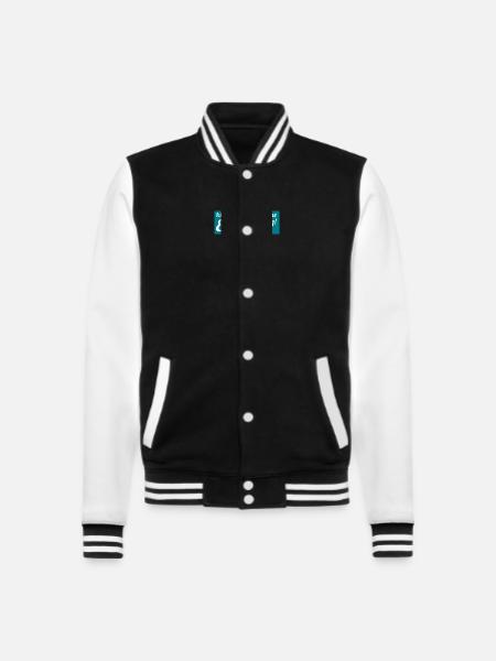 Ich will Eis und keine Werbung! Keine Werbung! - College-Sweatjacke - Schwarz/Weiß