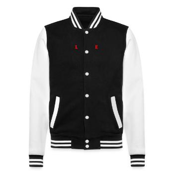 Love like jesus - College-Sweatjacke - Schwarz/Weiß - Vorne - Nik (191cm) & Marisol (170cm)