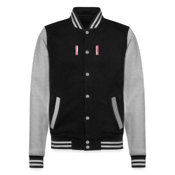 Mauvaises décisions, belles histoires - Veste Teddy - noir/gris chiné - Devant - Nik (191cm) & Marisol (170cm)