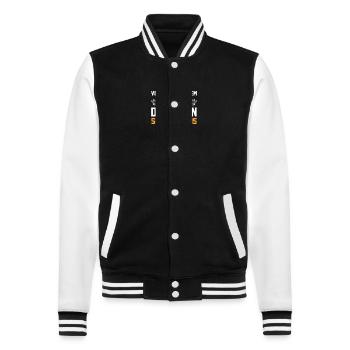 Bienenzüchter Imker Biene Bienen - College-Sweatjacke - Schwarz/Weiß - Vorne - Nik (191cm) & Marisol (170cm)