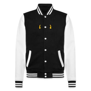 Tobias Der Mann Der Alles Kann Vorname Tobias - College-Sweatjacke - Schwarz/Weiß - Vorne - Nik (191cm) & Marisol (170cm)