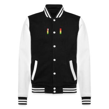 Wohnmobil Wohnmobilbesitzer Camping Camper Idee - College-Sweatjacke - Schwarz/Weiß - Vorne - Nik (191cm) & Marisol (170cm)