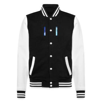 Hero City - College Sweat Jacket - black/white - Front - Nik (191cm) & Marisol (170cm)