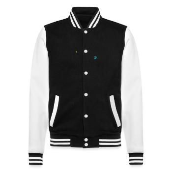 Universe - College Sweat Jacket - black/white - Front - Nik (191cm) & Marisol (170cm)