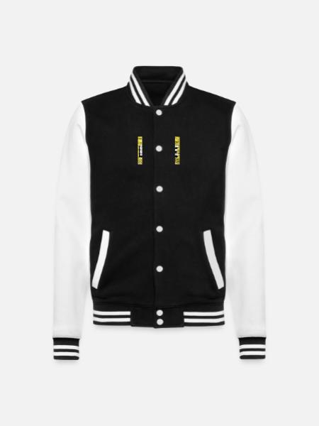 Fucking nice saying lettering Graffiti on Brick - College Sweat Jacket - black/white