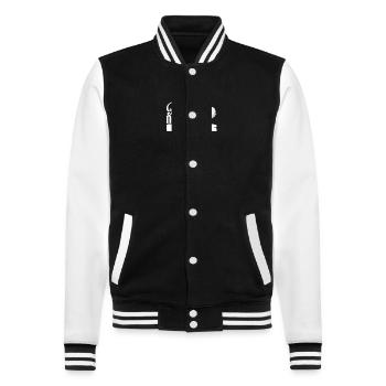 The Mondayest Day ever - College-Sweatjacke - Schwarz/Weiß - Vorne - Nik (191cm) & Marisol (170cm)