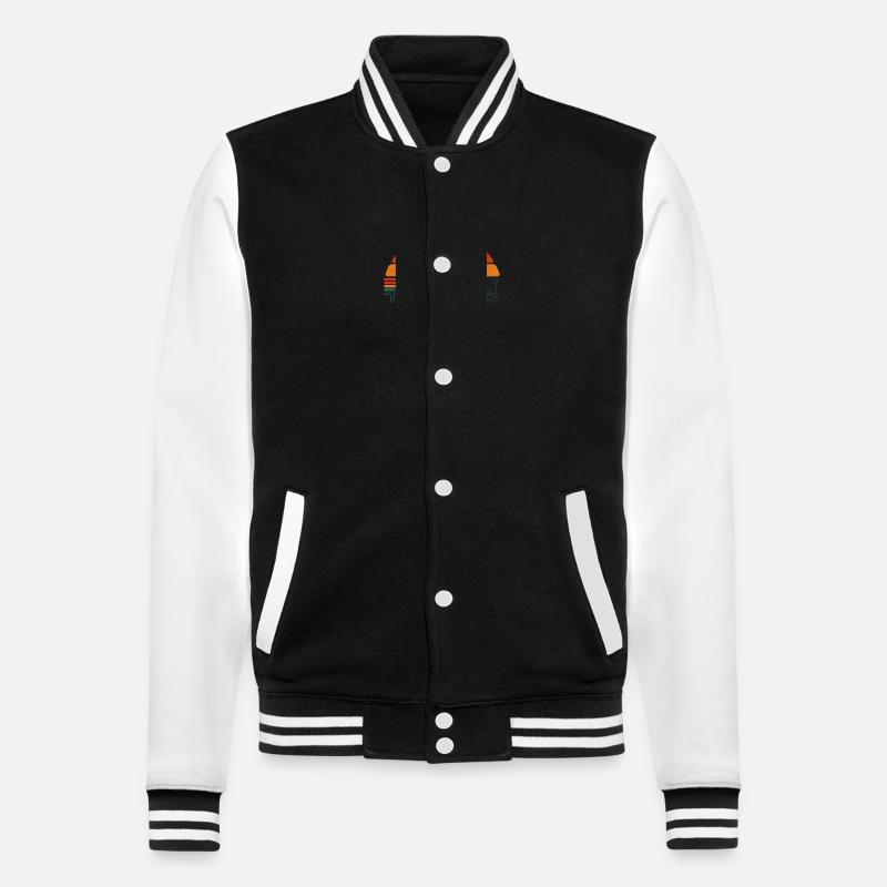 Manual gear shift Stick shift - College Sweat Jacket - black/white