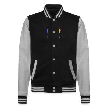 Andorra Fußball Mannschaft - College-Sweatjacke - Schwarz/Grau meliert - Vorne - Nik (191cm) & Marisol (170cm)