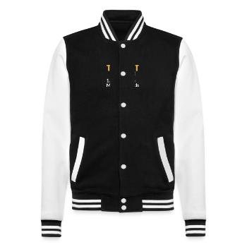Trumpet 1. Gods Gift To Marching Bands Trumpeter P - College-Sweatjacke - Schwarz/Weiß - Vorne - Nik (191cm) & Marisol (170cm)