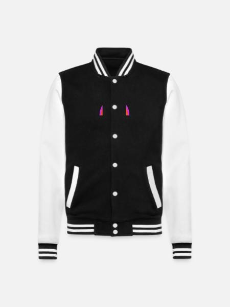 Kidcore Regenbogen Bunt Farben Geschenk Idee - College-Sweatjacke - Schwarz/Weiß