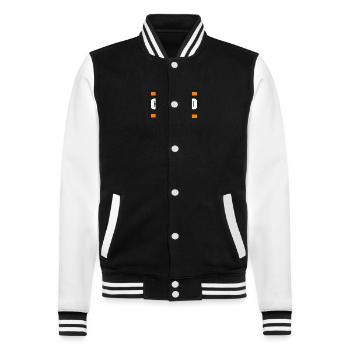 Bitcoin Trading Crypto Stocks - Veste Teddy - noir/blanc - Devant - Nik (191cm) & Marisol (170cm)