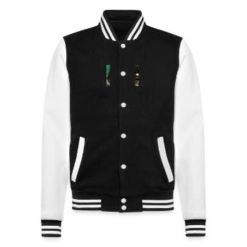 demi god by daniel costa 6 - College Sweat Jacket - black/white - Front - Nik (191cm) & Marisol (170cm)
