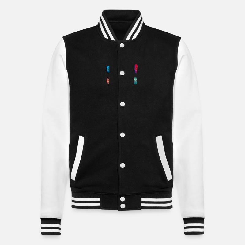 Afrika - College-Sweatjacke - Schwarz/Weiß