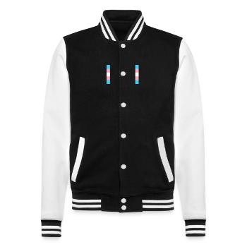 Trans Rights Matter - College-Sweatjacke - Schwarz/Weiß - Vorne - Nik (191cm) & Marisol (170cm)