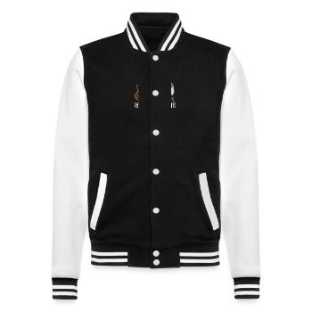 Bernese Mountain Dog - College Sweat Jacket - black/white - Front - Nik (191cm) & Marisol (170cm)
