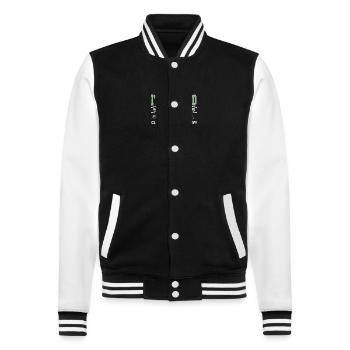 Je suis le père - Veste Teddy - noir/blanc - Devant - Nik (191cm) & Marisol (170cm)