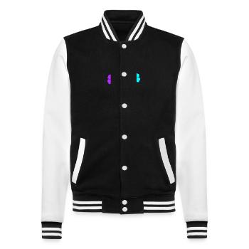 hibiscus - College Sweat Jacket - black/white - Front - Nik (191cm) & Marisol (170cm)