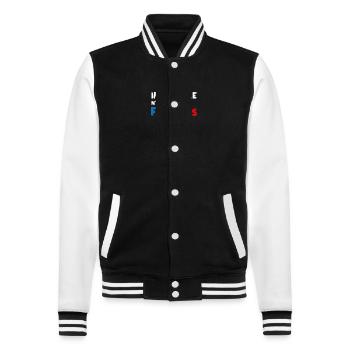 impossible n'est pas français - Veste Teddy - noir/blanc - Devant - Nik (191cm) & Marisol (170cm)