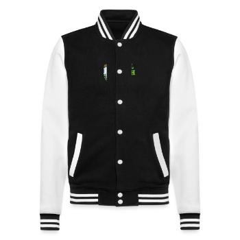Concombres, cornichons, cornichons, fruits - Veste Teddy - noir/blanc - Devant - Nik (191cm) & Marisol (170cm)