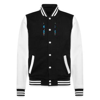 Je suis un papa fier d'un fils, Cadeau papa - Veste Teddy - noir/blanc - Devant - Nik (191cm) & Marisol (170cm)