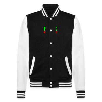 Fuck khamenei Chamenei - iran - College Sweat Jacket - black/white - Front - Nik (191cm) & Marisol (170cm)