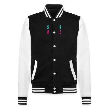 Summer Mode On - College Sweat Jacket - black/white - Front - Nik (191cm) & Marisol (170cm)