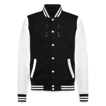 Success Is the Sum Of Small Efforts Repeated Day - College Sweat Jacket - black/white - Front - Nik (191cm) & Marisol (170cm)