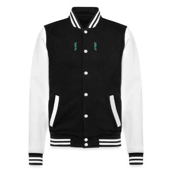 Boston 34 - College-Sweatjacke - Schwarz/Weiß - Vorne - Nik (191cm) & Marisol (170cm)