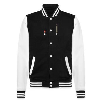 Capitalist - Kapitalist Geld Money Börse Exchange - College-Sweatjacke - Schwarz/Weiß - Vorne - Nik (191cm) & Marisol (170cm)