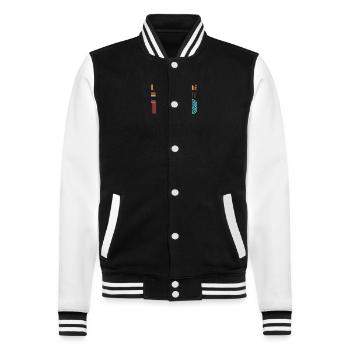 LEGENDÄR seit 1998 Geburtstag - College-Sweatjacke - Schwarz/Weiß - Vorne - Nik (191cm) & Marisol (170cm)