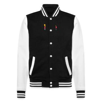 HAPPY BIRTHDAY. JOYEUX ANNIVERSAIRE. ANNIVERSAIRE. - Veste Teddy - noir/blanc - Devant - Nik (191cm) & Marisol (170cm)