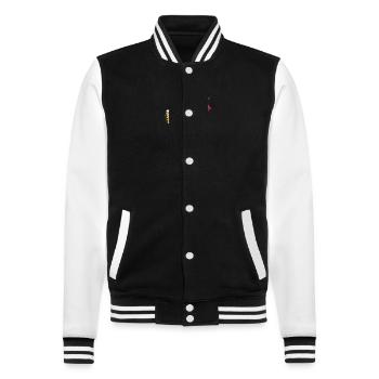 Drache Bier Lustig - College-Sweatjacke - Schwarz/Weiß - Vorne - Nik (191cm) & Marisol (170cm)