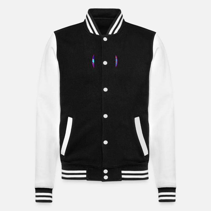 Böser Roboter Serie 005 - College-Sweatjacke - Schwarz/Weiß