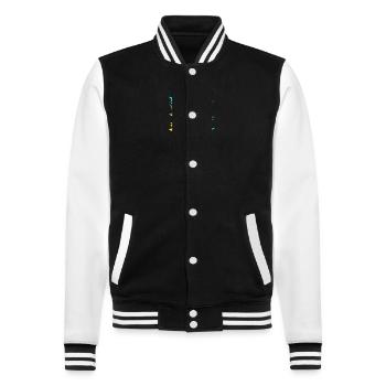 Böser Roboter Serie 008 - College-Sweatjacke - Schwarz/Weiß - Vorne - Nik (191cm) & Marisol (170cm)