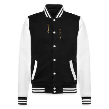 Love Golden Retriever - College Sweat Jacket - black/white - Front - Nik (191cm) & Marisol (170cm)