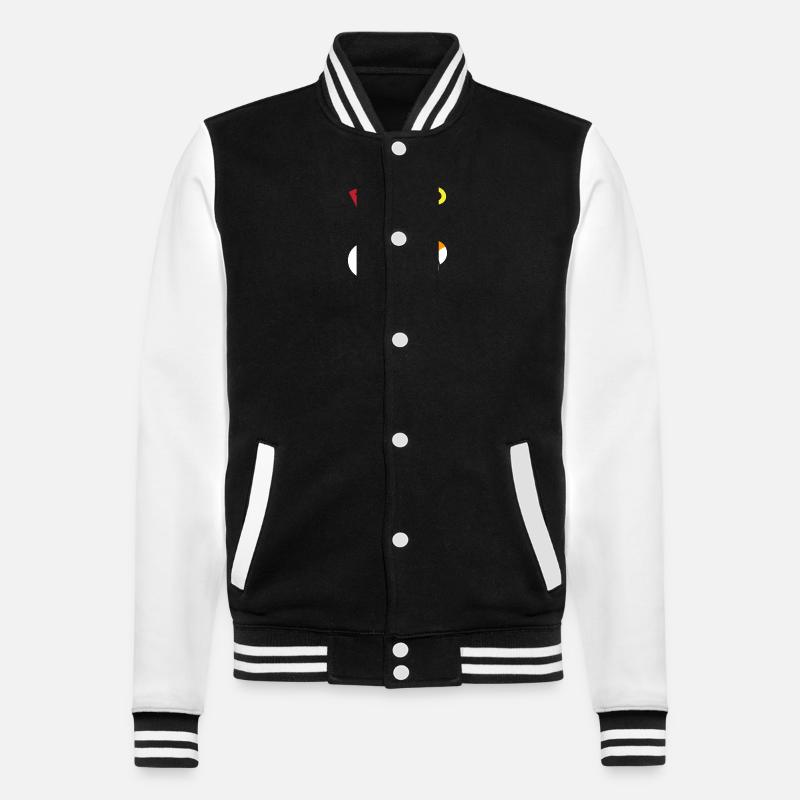 Bingo - College-Sweatjacke - Schwarz/Weiß